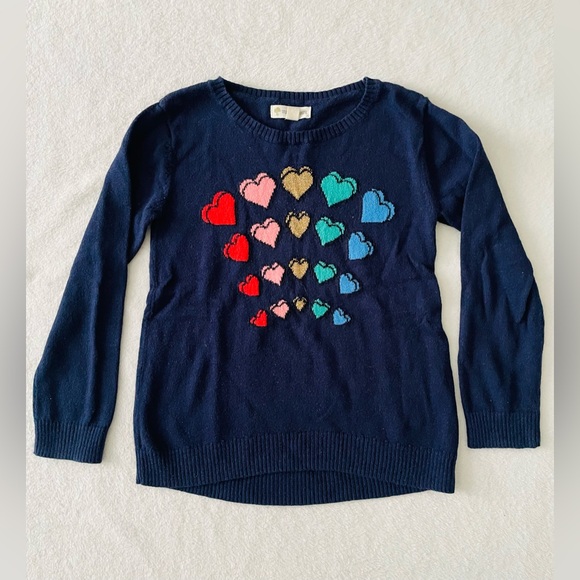 Tucker + Tate Other - Tucker + Tate Navy Sweater with Colorful Heart Design